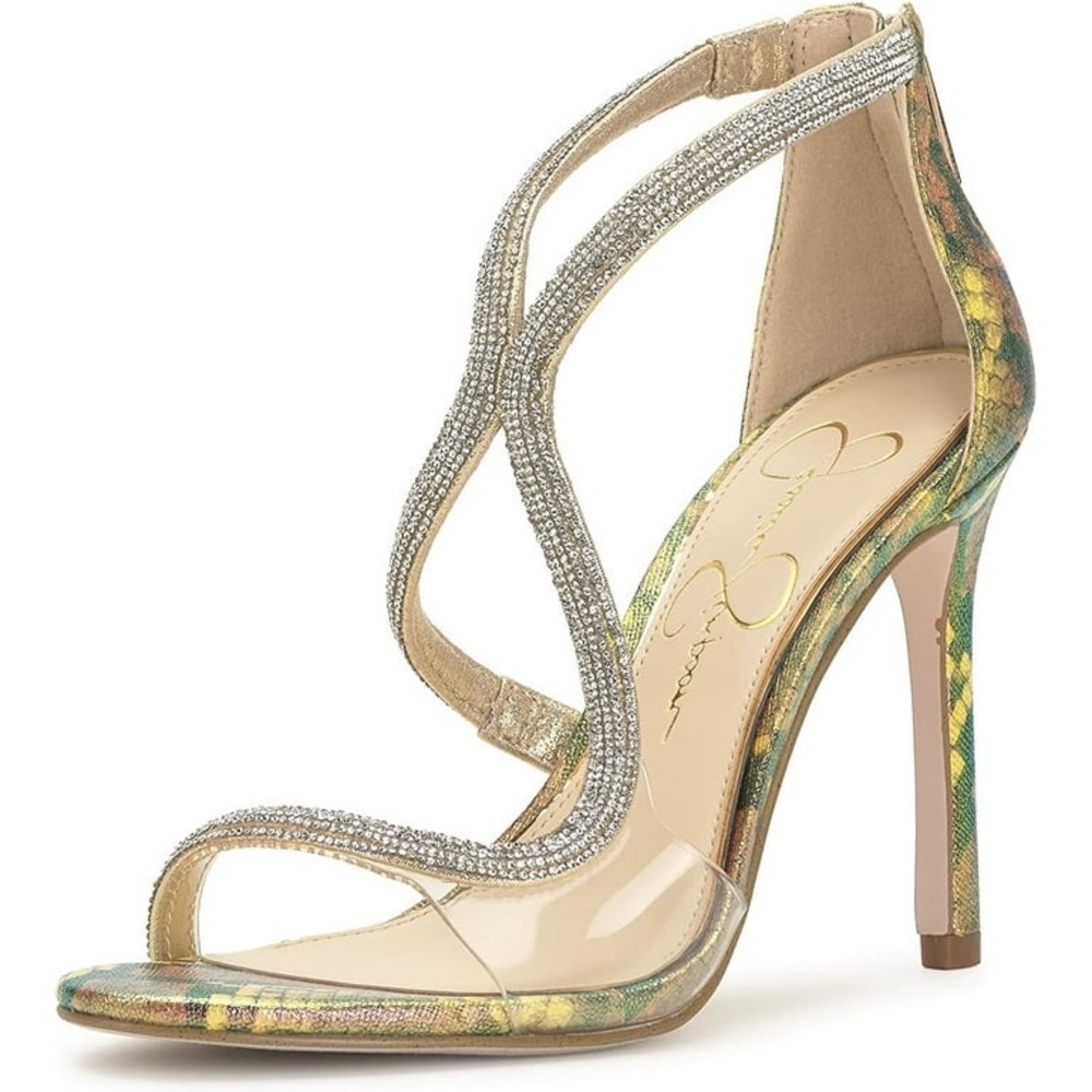 JS Jessica Simpson Jorinda Womens Round Open Toe Stiletto Heel Pumps 6.5